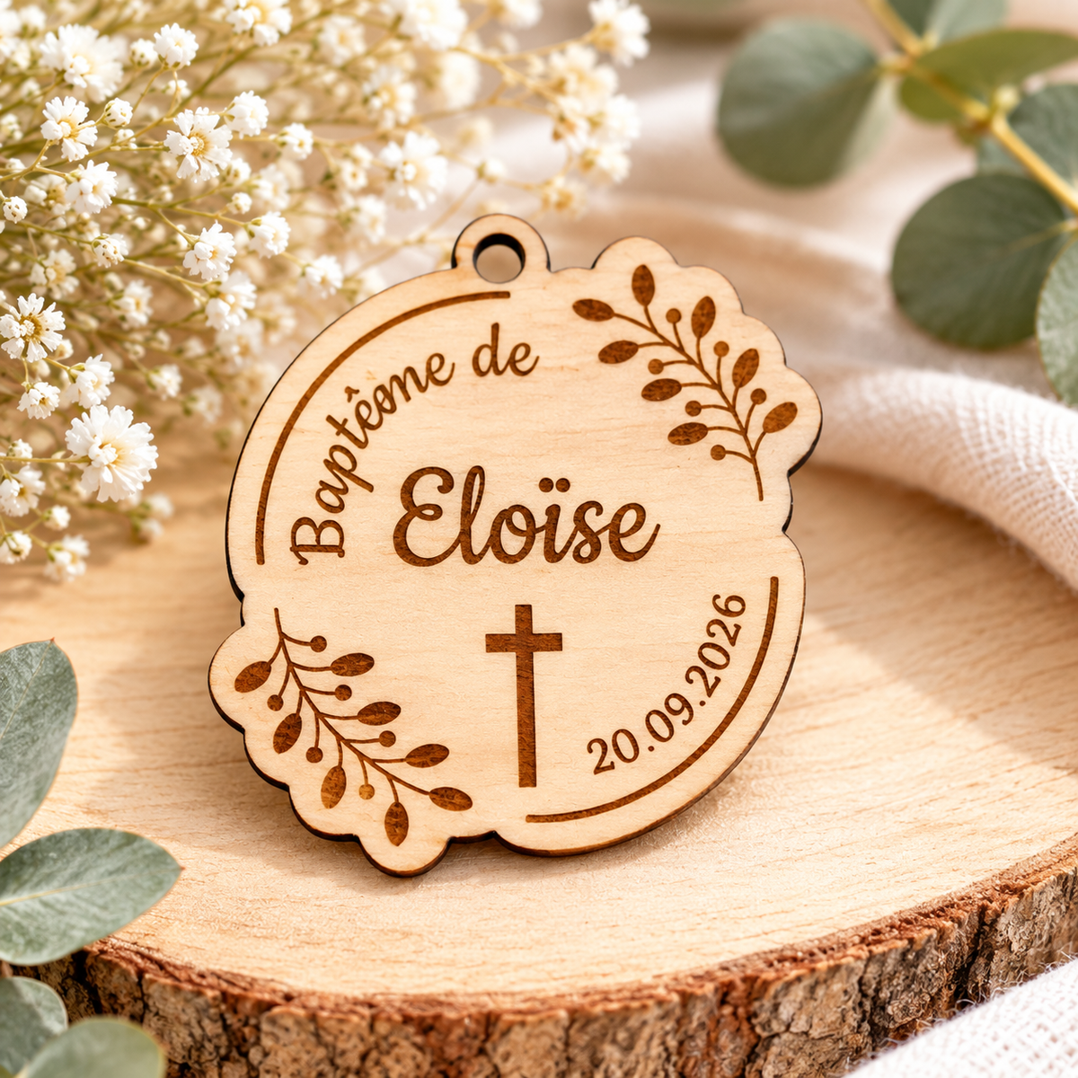 Étiquette personnalisée un prénom, une date pour vos évènements Baptême, communion, profession de foi - Cadeaux invités