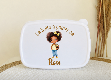 Boîte à goûter et gobelet personnalisés